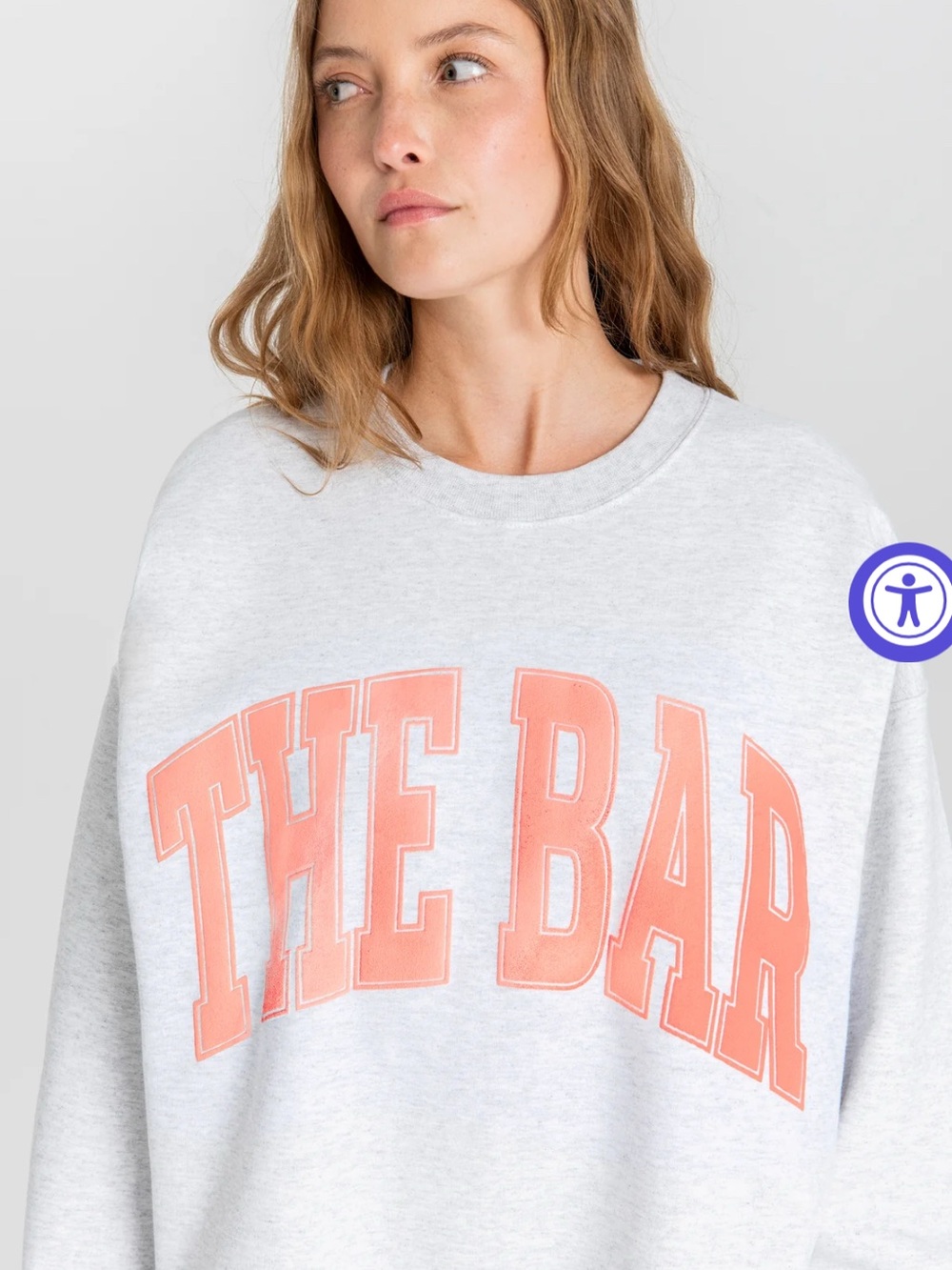 NWTNW The Bar Varsity Sweatshirt L Bright Coral